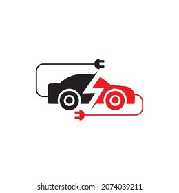 eco friendly car symbol and logo vector
