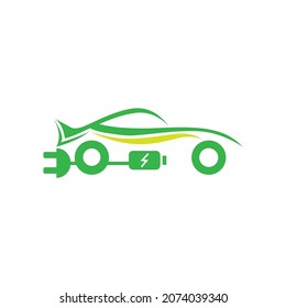 eco friendly car symbol and logo vector