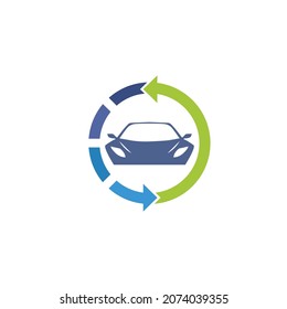 eco friendly car symbol and logo vector