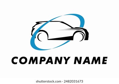Eco friendly car technology, illustration logo design