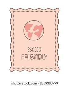 tarjeta ecológica sobre blanco
