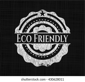 Eco Friendly Kreide Emblem, Retro-Stil, Kreide- oder Kreidestruktur