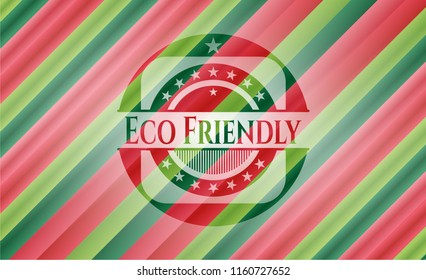 Eco Friendly christmas colors emblem.