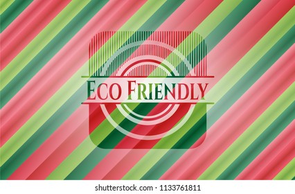 Eco Friendly christmas style emblem.