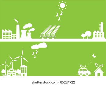 Eco friendly city and industry