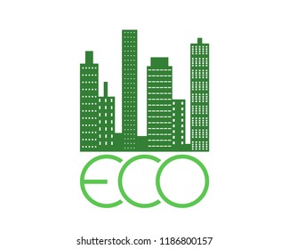 Eco friendly city logo 