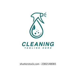 Eco Friendly Cleaning Company  Brand Identity Vector Logo Template. Cleaning Service Logo Design.