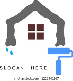 Eco Friendly Cleaning Service with Home repair. Painting services. Elements for cards, illustration, poster and web design.