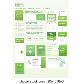Eco friendly color concept web or brochure graphics set elements