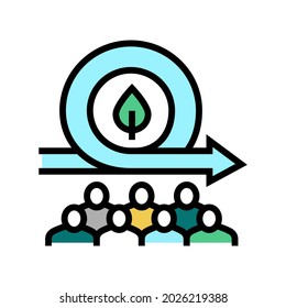 umweltfreundlicher Farbsymbol, Vektorgrafik. umweltfreundliches Schild. einzelne Symbolillustration