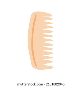 Eco friendly comb illustration. Doodle combing vector clip art.