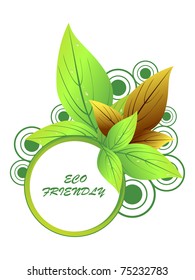 eco friendly concept frame isolated on white background