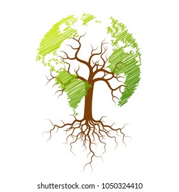 Eco friendly concept, Green city save the world,