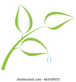 Eco friendly concept with green leaves