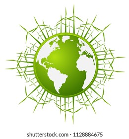 Eco friendly concept, Green  save the world,