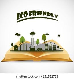 Eco friendly concept with eco house.