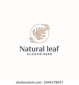 Umweltfreundliches Konzept Blatt Logo Design Natürliches Blatt Logo für landwirtschaftliche Produkte Schönheit und andere