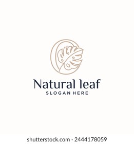Diseño de logotipo de hoja de concepto ecológico logotipo de hoja natural para productos agrícolas belleza y otros