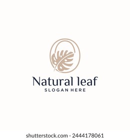 Eco friendly concept leaf logo design natural leaf logo for agricultural products beauty and others