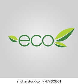 Eco.  Eco friendly concept. Vector ecology nature design