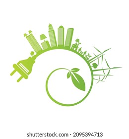 Eco Friendly concept, vector illustration