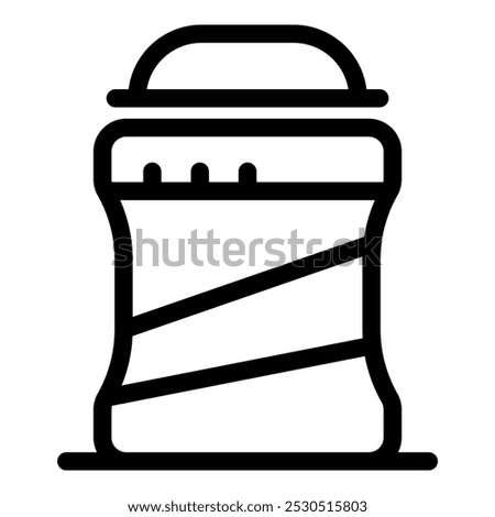 Eco friendly deodorant stick with opened cap icon represents the concept of natural and sustainable personal care products