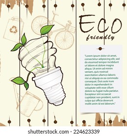 Eco Friendly Design Elements. Drawing Style.