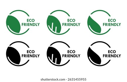Eco friendly design logo template illustration