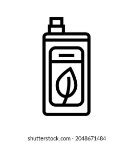 vector de icono de línea de detergente ecológico. signo de detergente ecológico. símbolo de contorno aislado ilustración negra