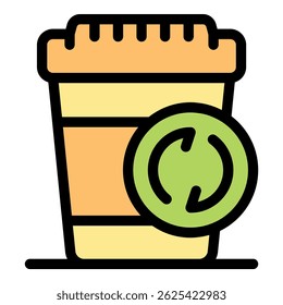 Eco friendly disposable coffee cup highlighting the importance of recycling for a greener future