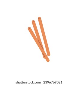 Eco friendly drinking straws from paper or wood. Zero waste and save planet concept symbol. Isolated flat vector illustration.