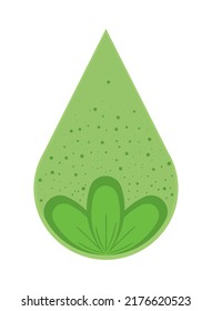 eco friendly drop icon isolated