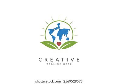 Eco friendly earth logo design.