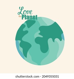 ECO FRIENDLY. Ecology concept with Green Eco Earth. Vector illustration