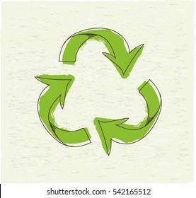 ECO FRIENDLY. Ecology concept with Recycle symbol. Vector illustration.
