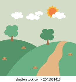 ECO FRIENDLY. Ecology concept with tree background. Vector illustration