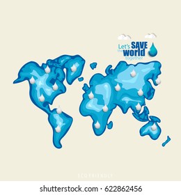 ECO FRIENDLY. Ecology concept. Vector illustration.