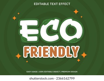 eco friendly editable text effect template use for business logo and brand