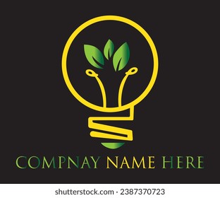 eco friendly electric light logo