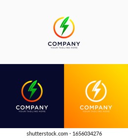 Eco friendly electric logo design concept, environment electric logo design emblem vector illustration logo template