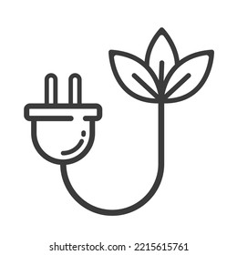 eco friendly electric renewable technology icon