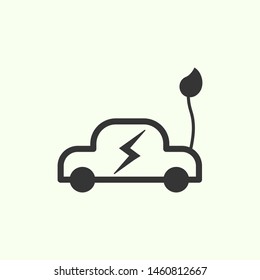 Eco friendly electronic car icon. New trendy Eco friendly car vector illustration icon.