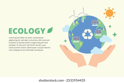 Eco friendly eco elements flat design