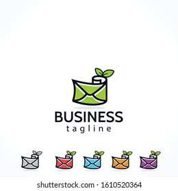 eco friendly email message logo