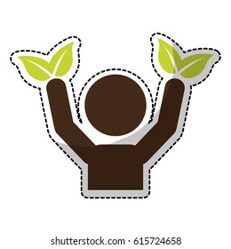 eco friendly emblem icon image 
