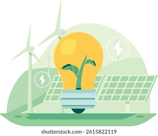 Eco Friendly Energy Concept Illustration
