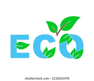 Eco Friendly Environment. Vector design element. Colored ECO icon isolated.