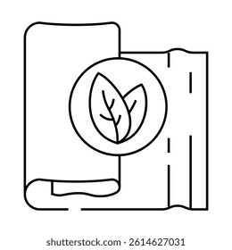 eco friendly fabric sustainable fashion line icon vector. eco friendly fabric sustainable fashion sign. isolated contour symbol black illustration