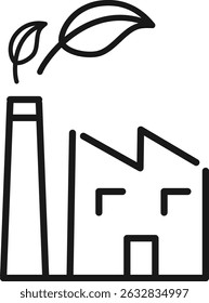 Eco friendly factory icon vector
