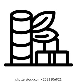 Eco friendly factory processing raw materials into biofuel